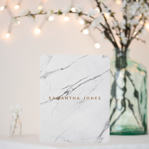 Custom Name Table Modern White Marble Table Tent Foam Board