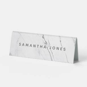 Custom Name Table Modern White Marble Tent