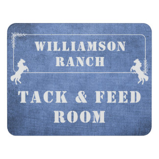 Custom Name Tack and Feed Room Barn Door Sign