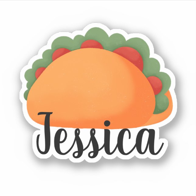 CUSTOM NAME TACO STICKER (Front)