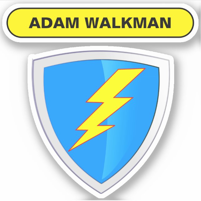 Custom Name Tag - HardHat Sticker (Front)