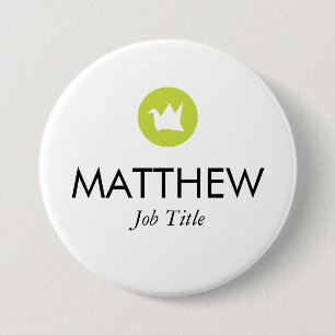 Custom Name Tag Pinback Button