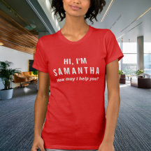 Custom Name Tag Tee for Staff and Event Teams