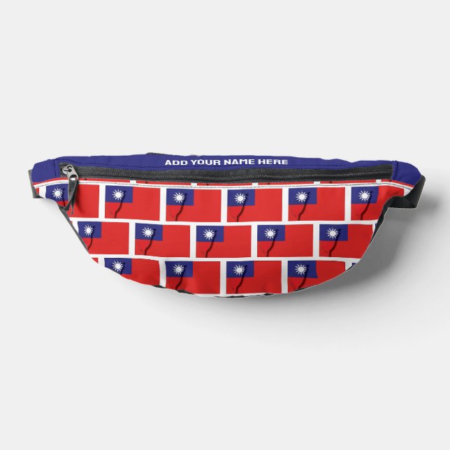 Custom Name TAIWANESE FLAG OF TAIWAN Fanny Pack (Lay Down)