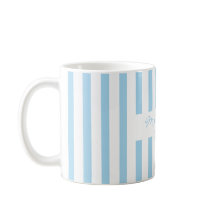 Custom name teacher appreciatio baby blue striped