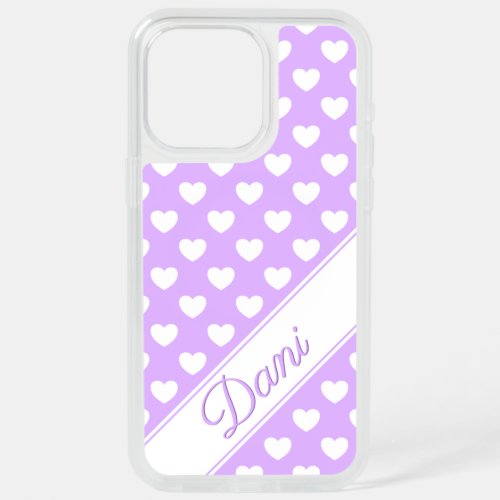 Custom Name Template Feminine Lavender And White iPhone 15 Pro Max Case
