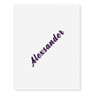Custom Name Temporary Tattoos Template Your Color