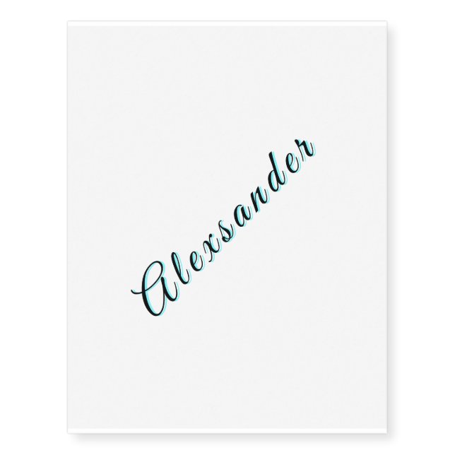 Custom Name Temporary Tattoos Template Your Font (Front)