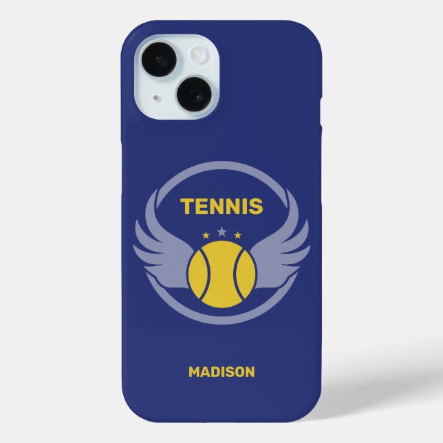 Custom Name Tennis Ball with Wings Case-Mate iPhone Case (Back)