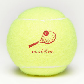 Custom Name Tennis Balls