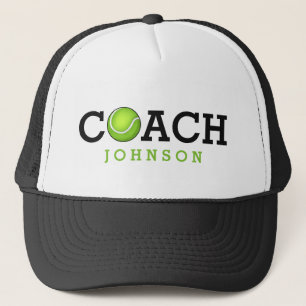 Custom Name Tennis Coach Trucker Hat