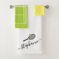 Custom Name Tennis Court Racket Monogrammed
