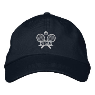 Custom Name Tennis Rackets Personalized Embroidered Baseball Cap