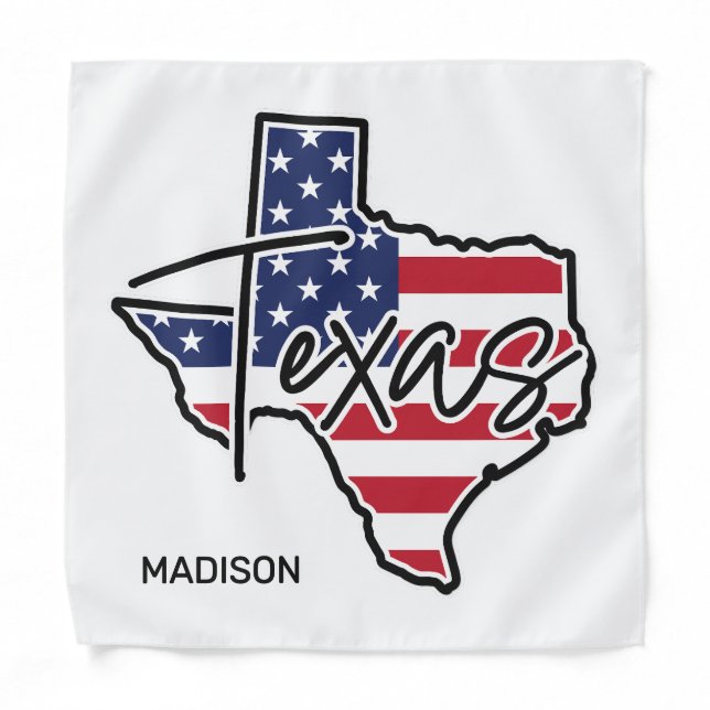 Custom Name Texas Bandana (Front)