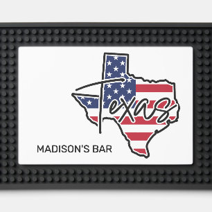 Custom Name Texas Bar Mat