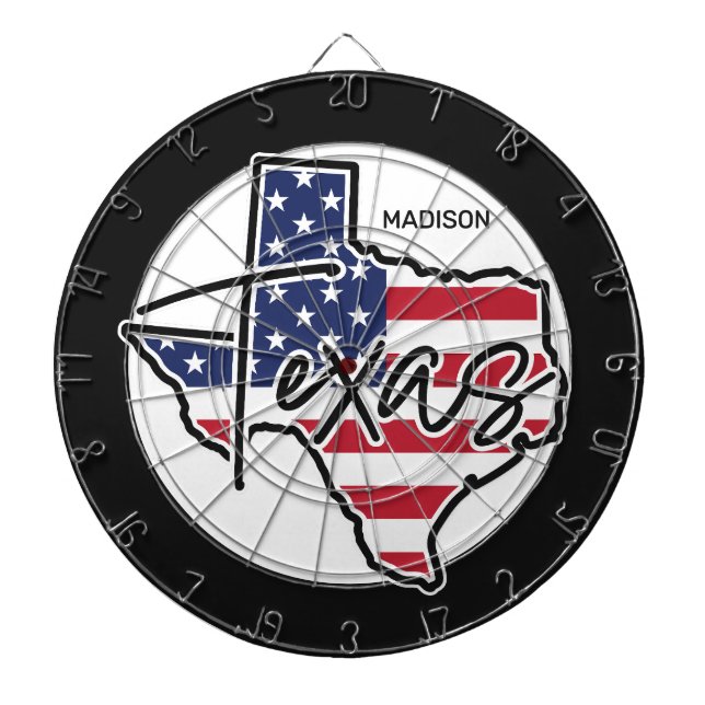 Custom Name Texas Dart Board (Front)