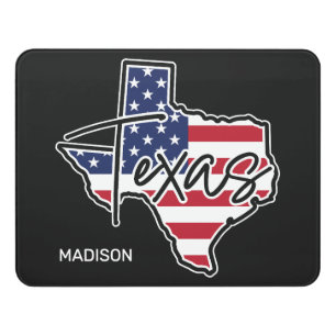 Custom Name Texas Door Sign