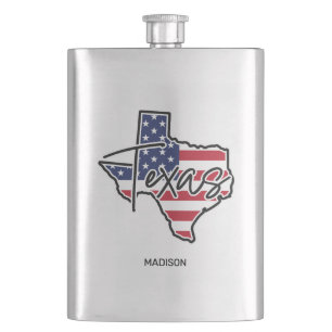 Custom Name Texas Flask