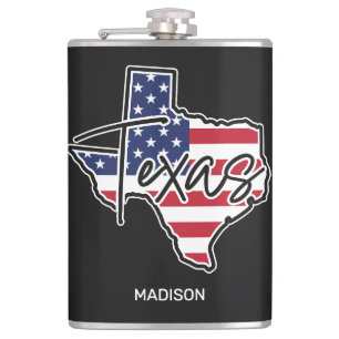 Custom Name Texas Flask