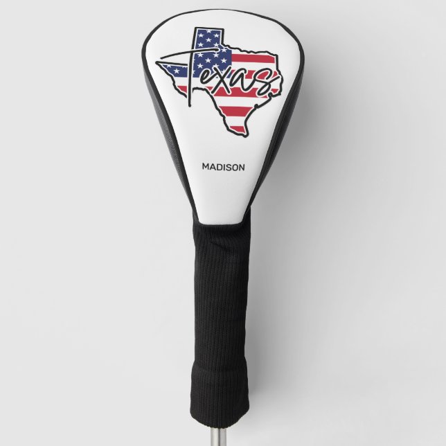 Custom Name Texas Golf Head Cover (Front)
