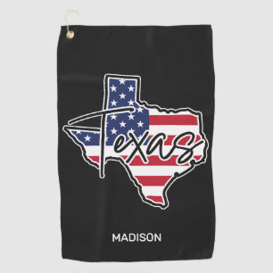 Custom Name Texas Golf Towel