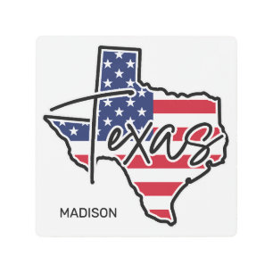 Custom Name Texas Metal Print