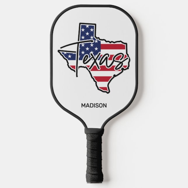 Custom Name Texas Pickleball Paddle (Front)