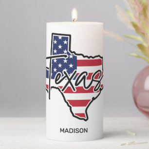 Custom Name Texas Pillar Candle
