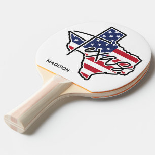 Custom Name Texas Ping Pong Paddle