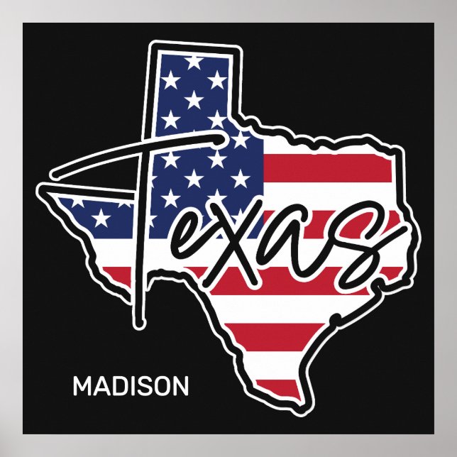 Custom Name Texas Poster (Front)