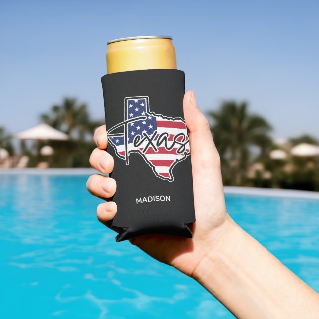 Custom Name Texas Seltzer Can Cooler (In Situ Pool)