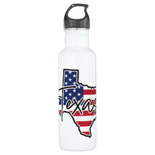 Custom Name Texas Stainless Steel Water Bottle