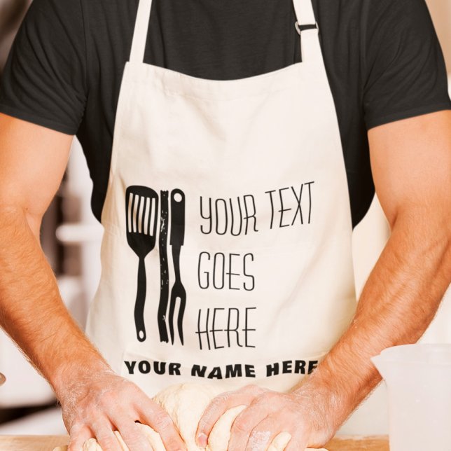 Custom Name & Text  Adult Apron (Creator Uploaded)