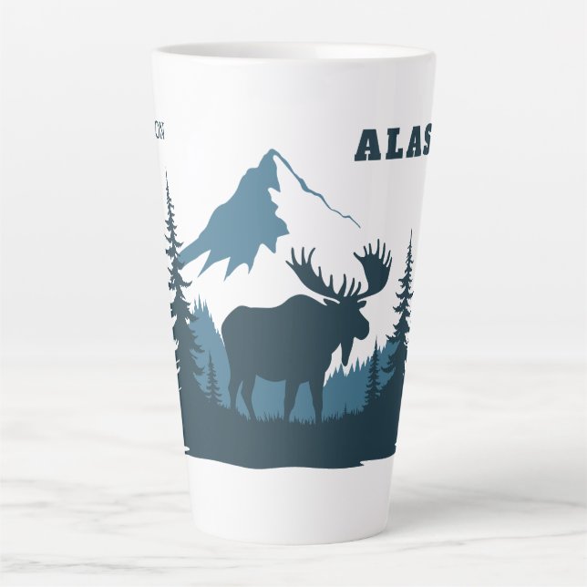 Custom Name & Text ALASKA Latte Mug (Front)