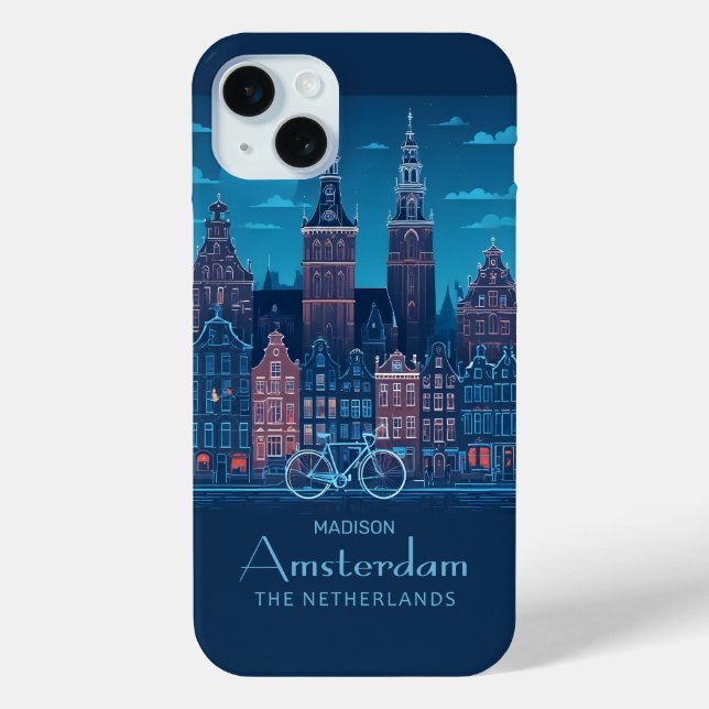 Custom Name / Text Amsterdam Case-Mate iPhone Case (Back)