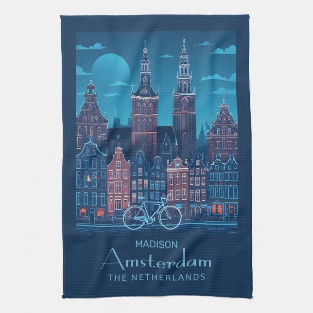Custom Name / Text Amsterdam Kitchen Towel (Vertical)