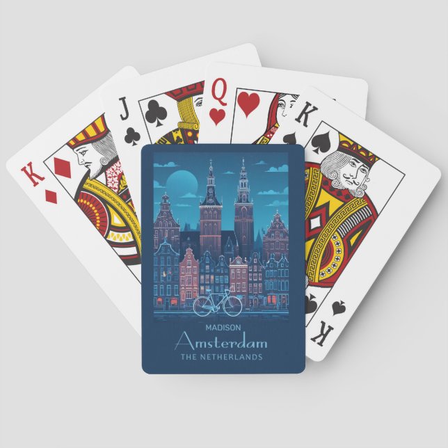 Custom Name / Text Amsterdam Poker Cards (Back)