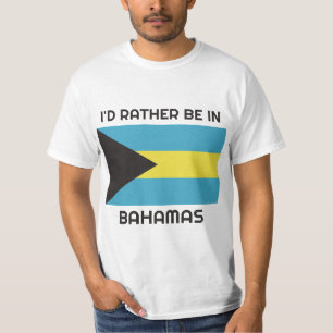 Custom Name & Text Bahamas Flag T-Shirt
