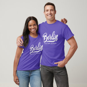 Custom Name / Text Berlin Germany Coordinates T-Shirt