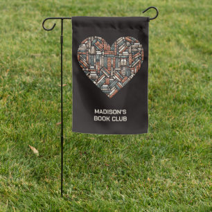 Custom Name / Text Book Lover's Garden Flag