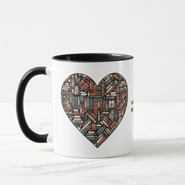 Custom Name / Text Book Lover's Mug (Left)