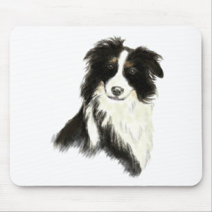 Custom Name text Border Collie Dog Pet Mouse Pad