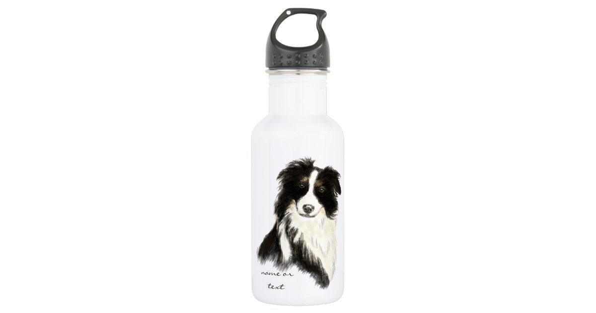 Water Bottle - Border Collie