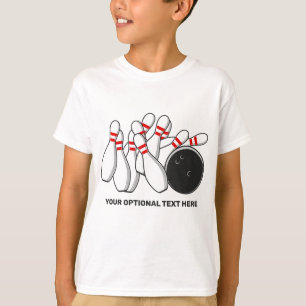Custom Name & Text Bowling Strike T-Shirt