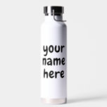 Custom Name Text Bubbly Chewy Cute Water Bottle<br><div class="desc">Custom Modern Cute Name Text Script Water Bottle featuring your personalized text in a Bubbly Chewy font. Font style and colors are fully customizable.</div>