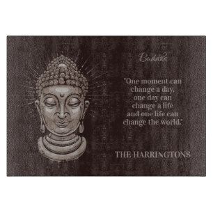 Custom name & text Buddha Quote Cutting Board