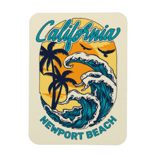 Custom Name / Text California Surfing Magnet