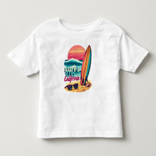 Custom Name / Text California Surfing Toddler T-shirt