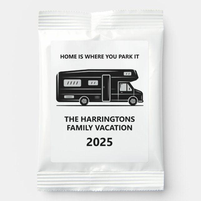 Custom Name & Text Camper Van Lemonade Drink Mix (Front)