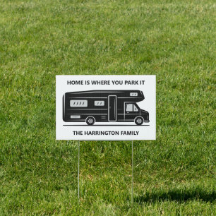 Custom name & text Camper Van Sign